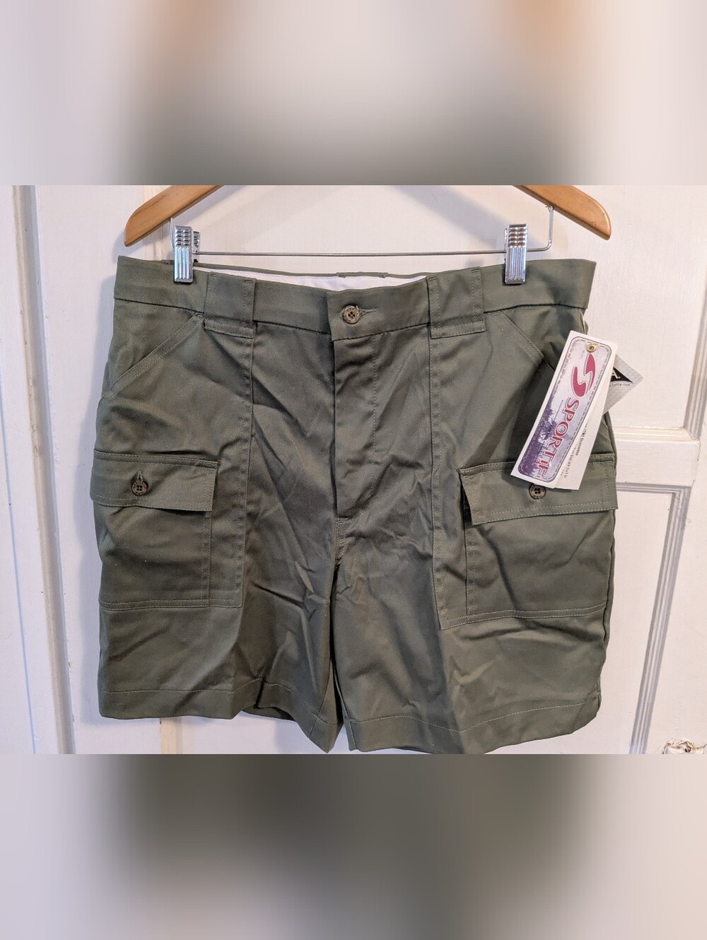 Sportif Men's Olive Green Cargo Shorts - size 36